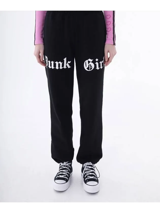1 0 Punk Girl Jogger Pants Black