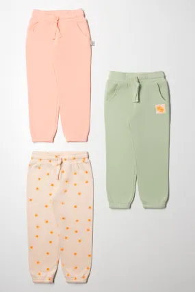 3 Pack Track Pants Green