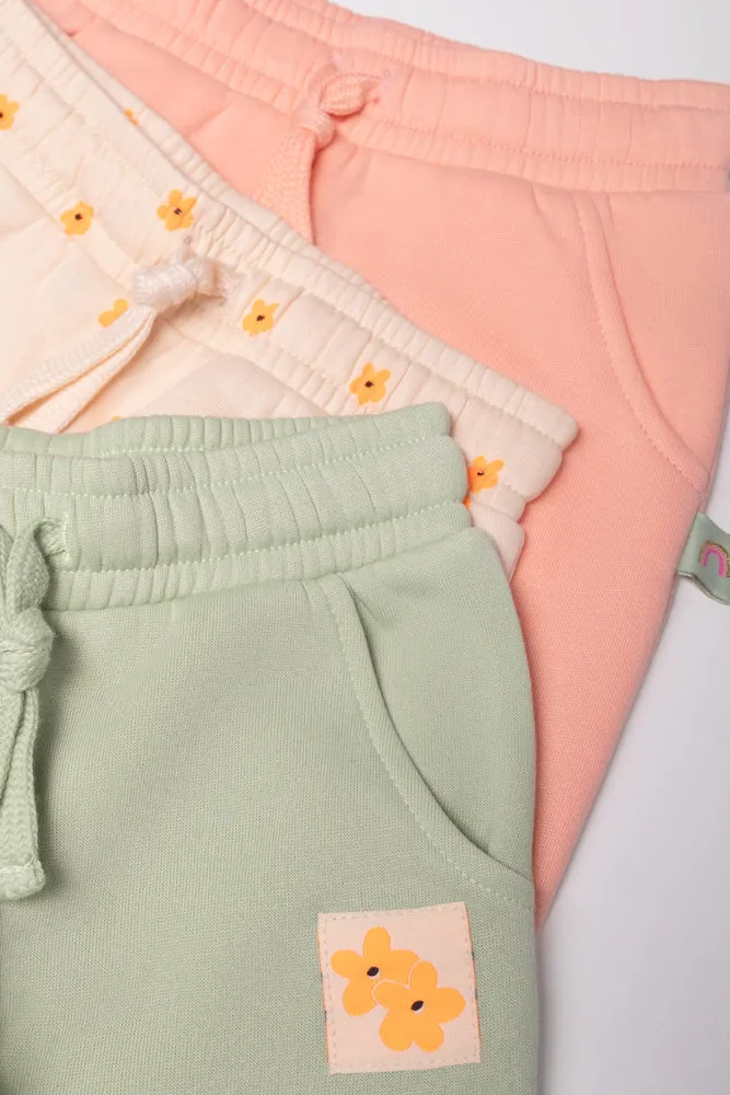 3 Pack Track Pants Green