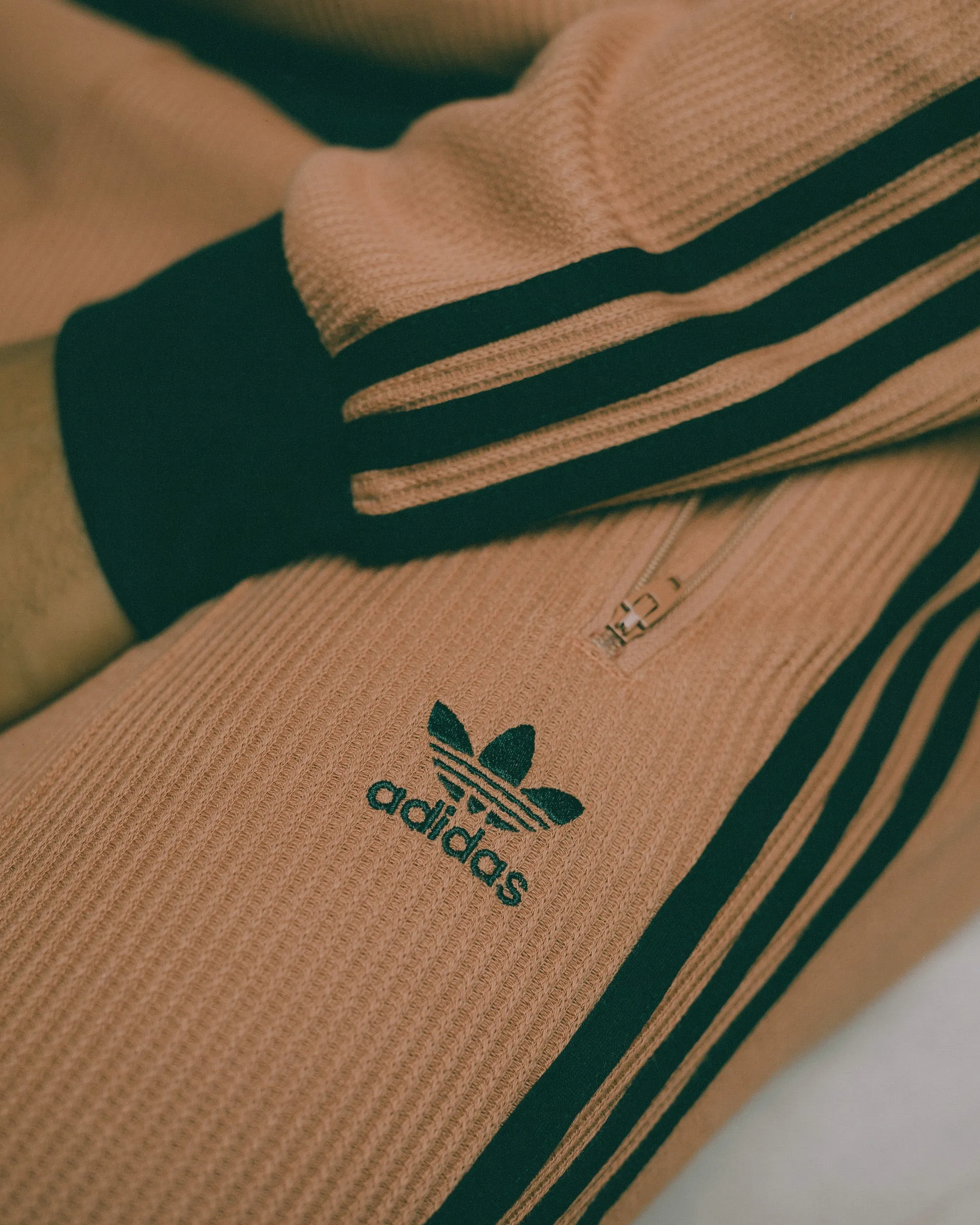 Adidas Adicolour Q2 Waffle Beckenbauer Track Pants Clay Strata/Black