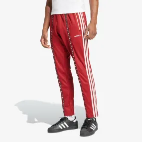 Adidas Originals | RETRO SPORTS CRICKET-INSPIRED TRACK PANTS { RUST RED