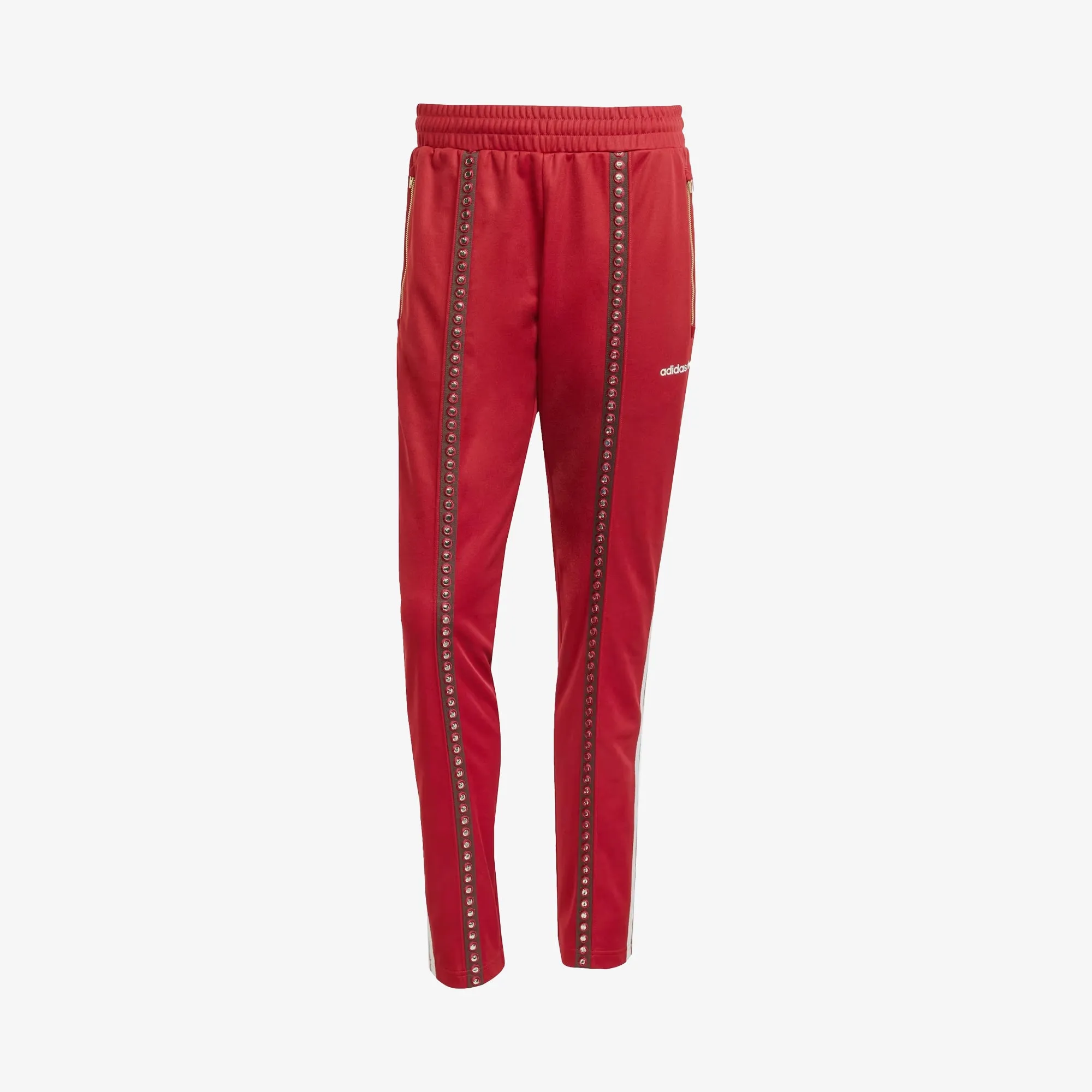 Adidas Originals | RETRO SPORTS CRICKET-INSPIRED TRACK PANTS { RUST RED