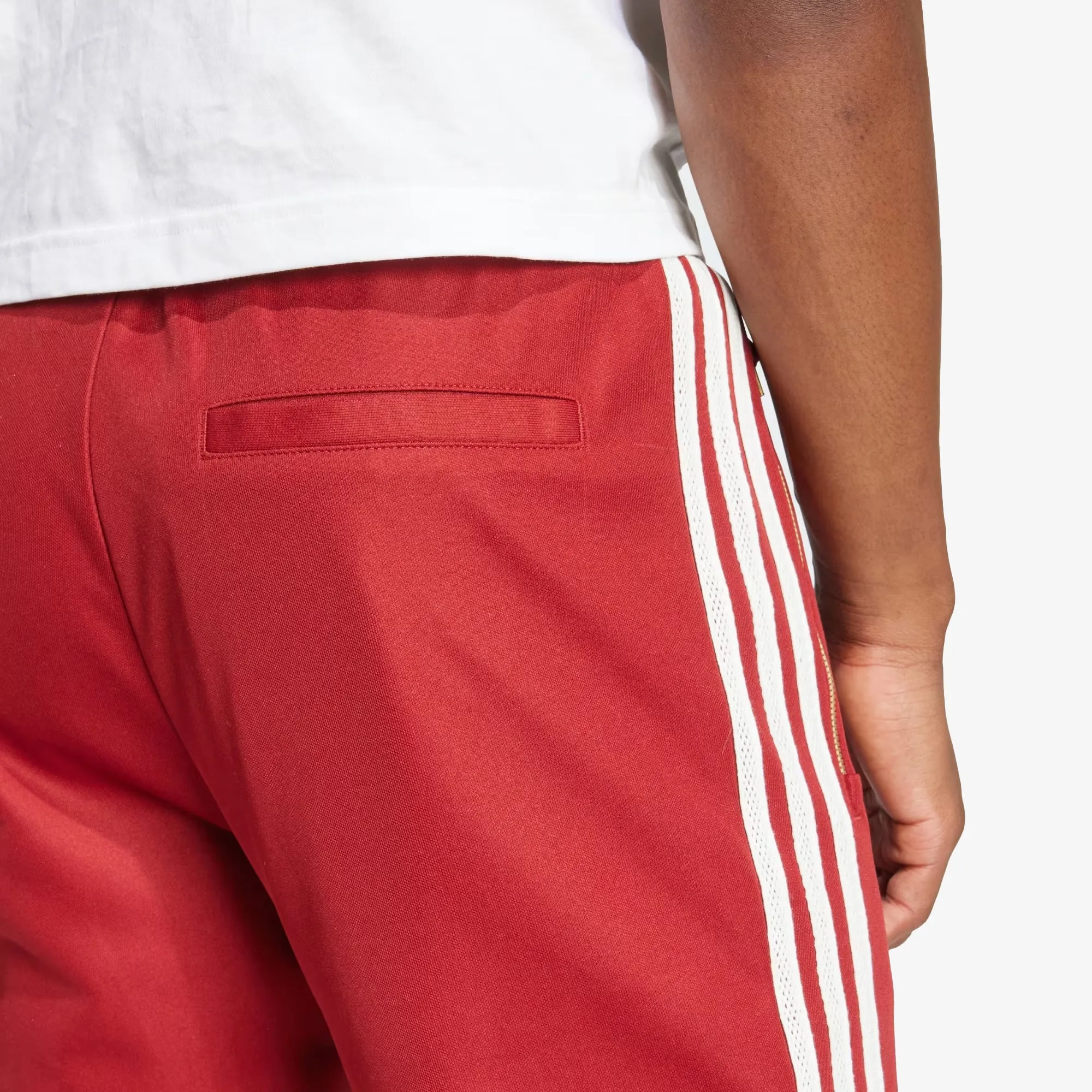 Adidas Originals | RETRO SPORTS CRICKET-INSPIRED TRACK PANTS { RUST RED