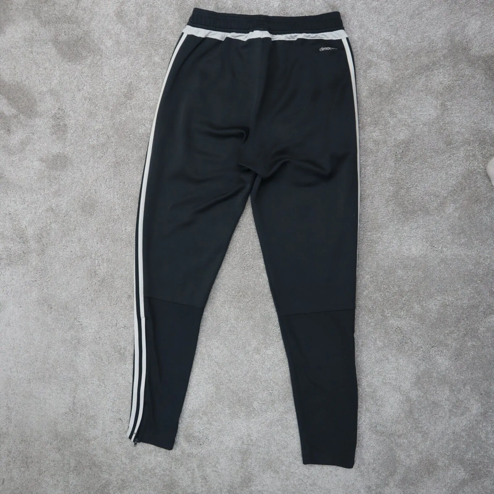 Adidas Track Pants Women Small S Black 3 Striped Slim Fit Sportswear Logo Pant