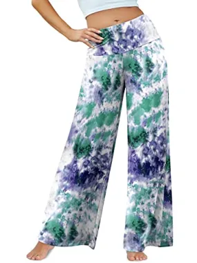 Arolina Women's Stretchy Wide Leg Palazzo Lounge Pants Casual Comfy High Waist Palazzo Pants