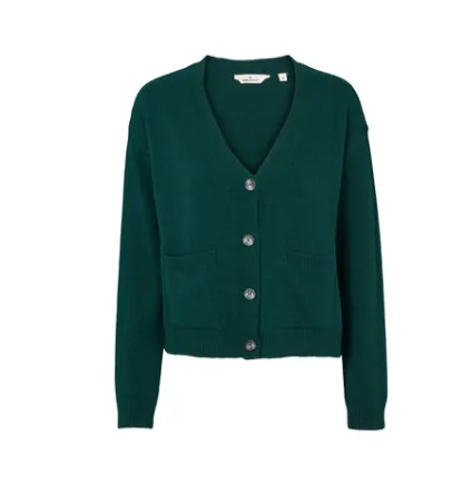 Basic Apparel Lise Pocket Cardigan Rain Forest