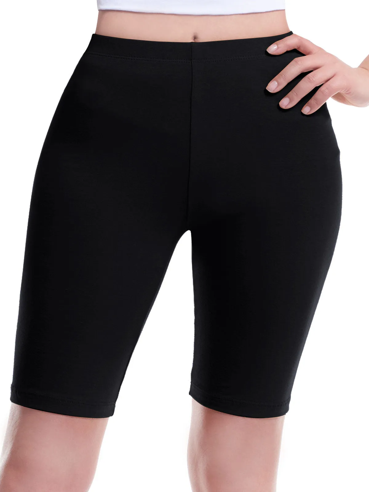 Basic High Waisted Active Yoga Soft Biker Shorts2
