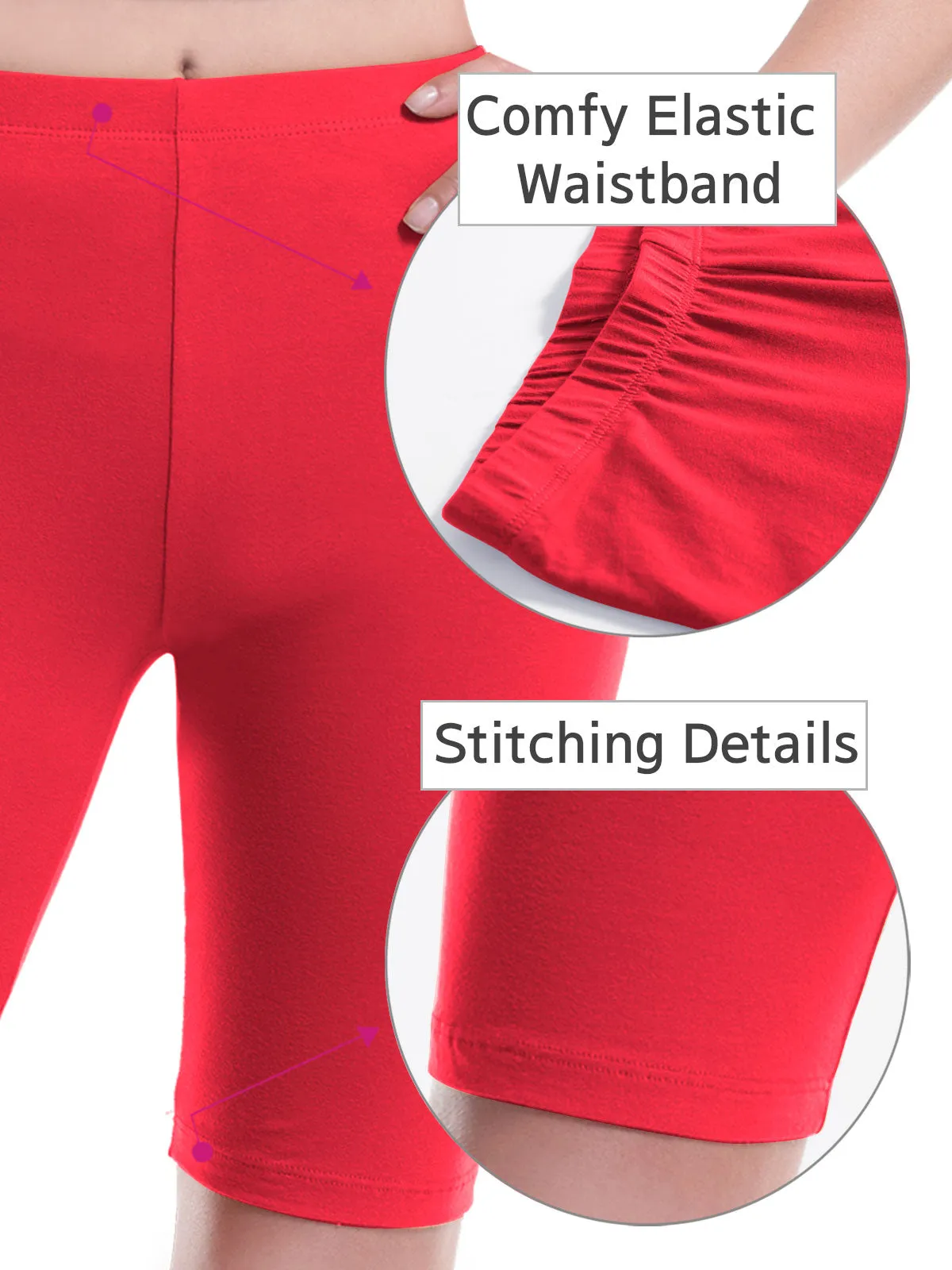 Basic High Waisted Active Yoga Soft Biker Shorts2
