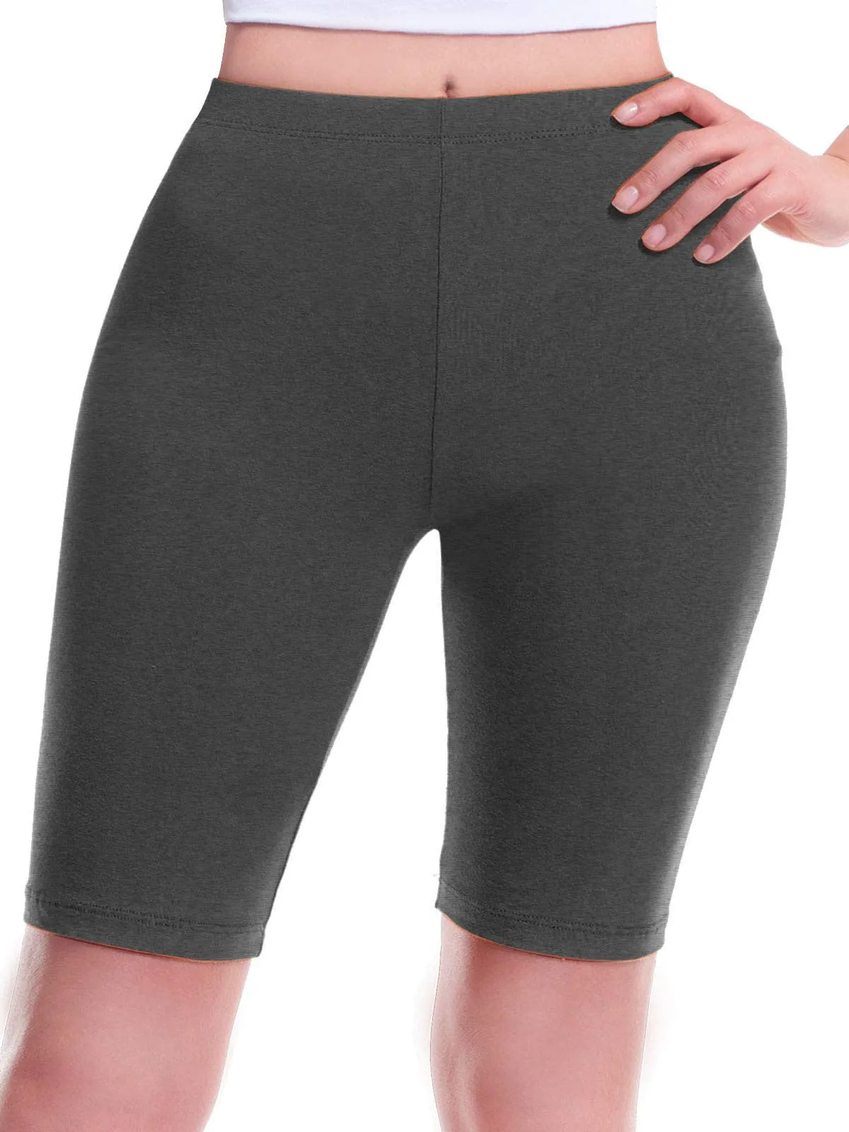 Basic High Waisted Active Yoga Soft Biker Shorts2