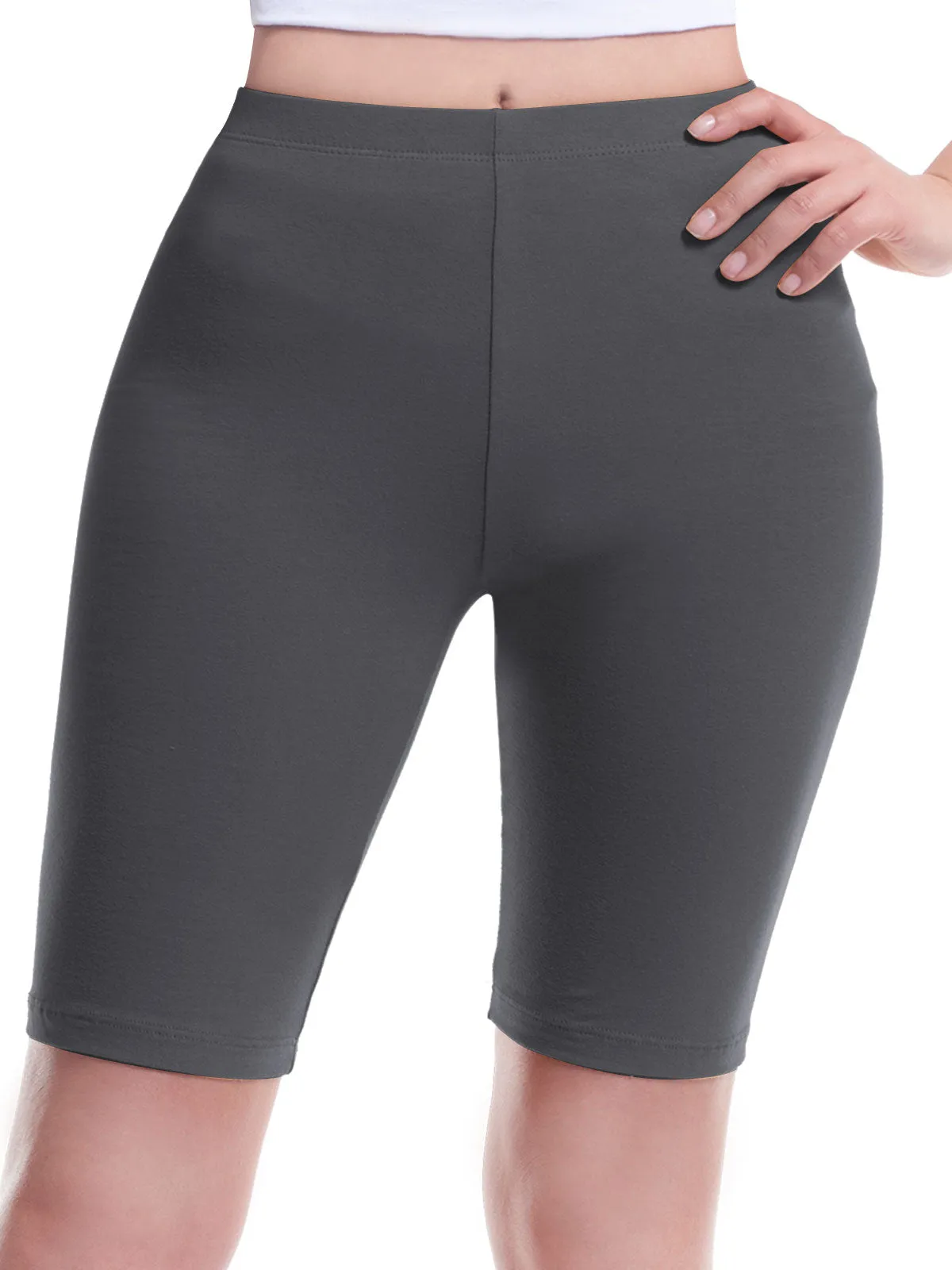 Basic High Waisted Active Yoga Soft Biker Shorts2
