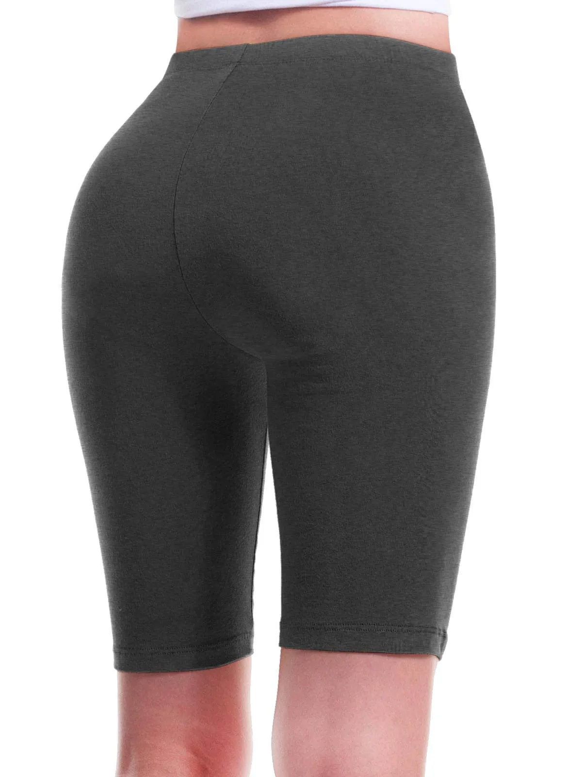 Basic High Waisted Active Yoga Soft Biker Shorts2