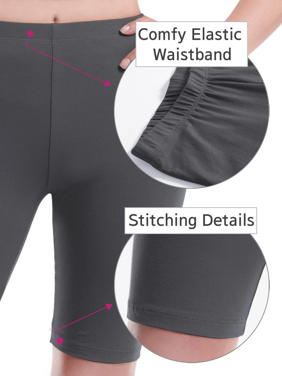 Basic High Waisted Active Yoga Soft Biker Shorts2