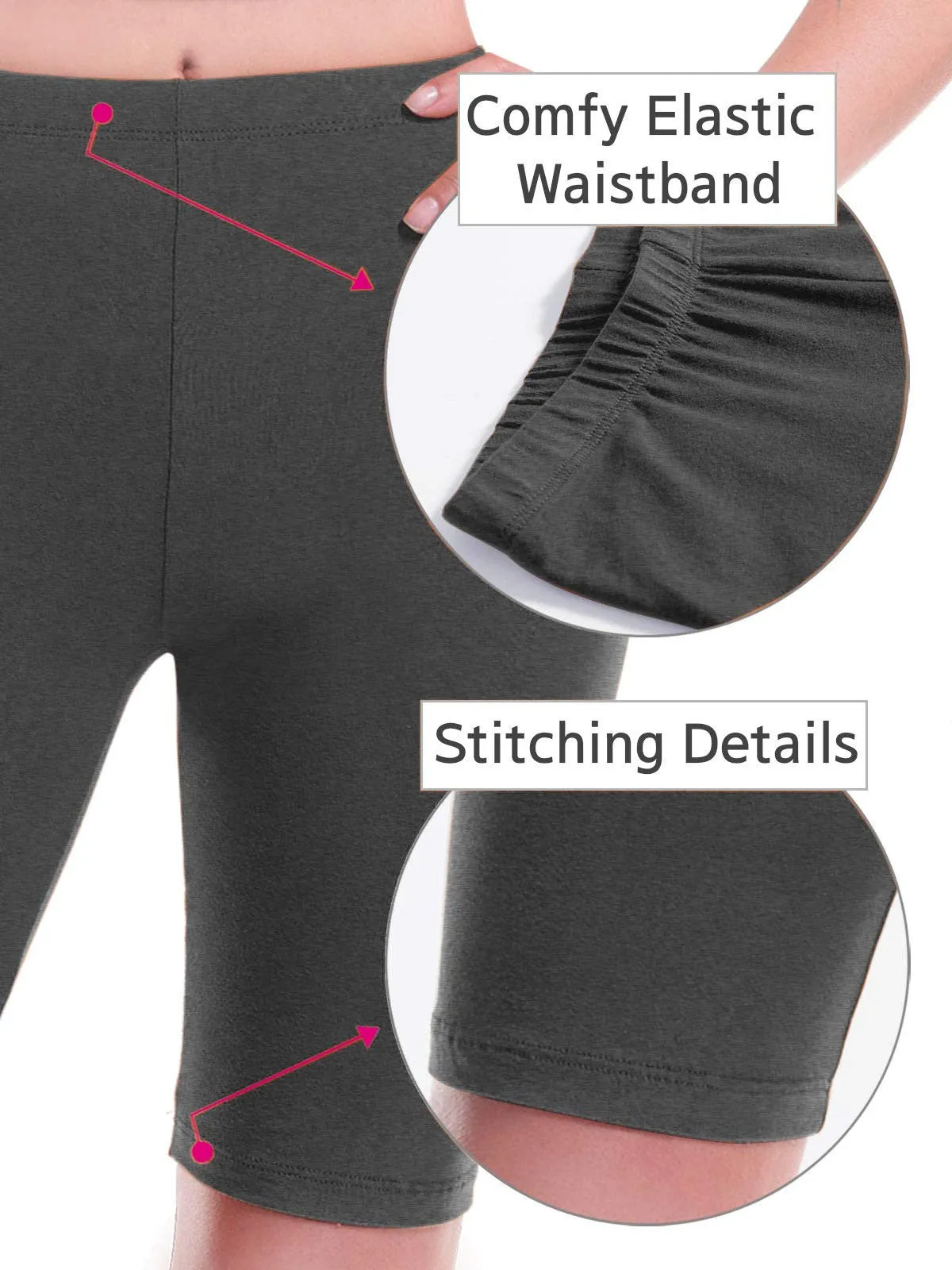 Basic High Waisted Active Yoga Soft Biker Shorts2