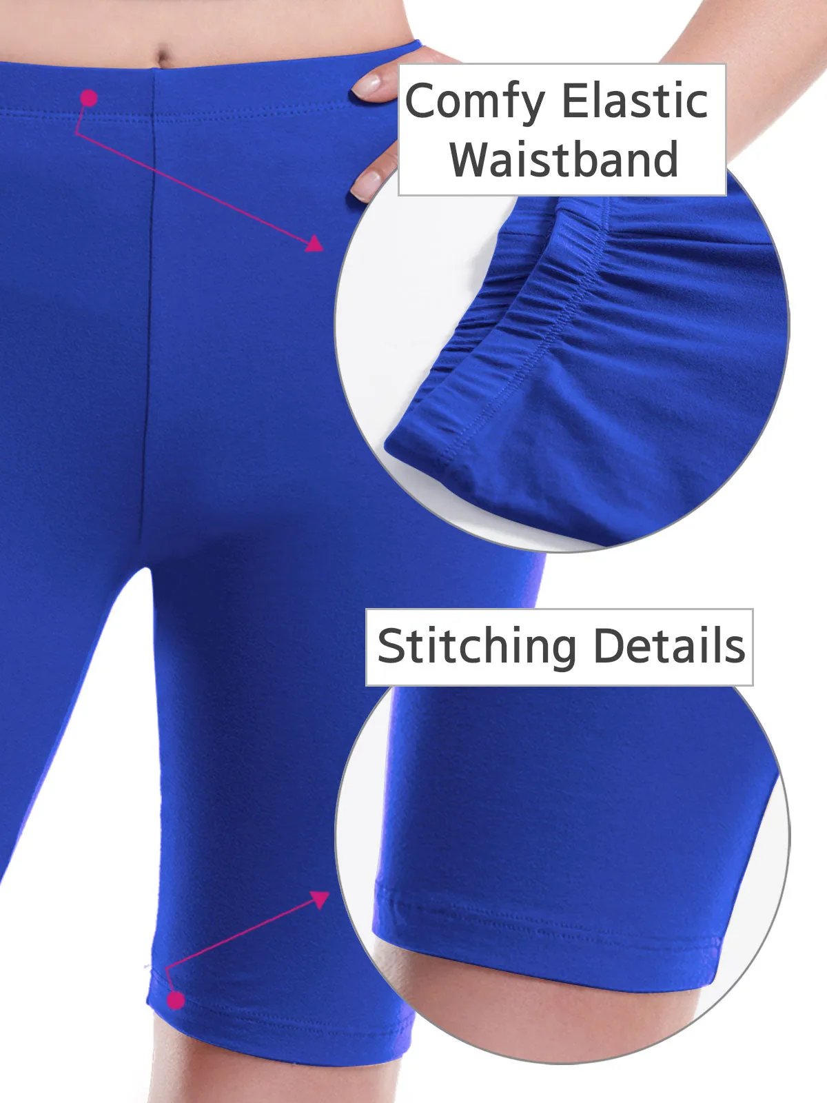 Basic High Waisted Active Yoga Soft Biker Shorts2