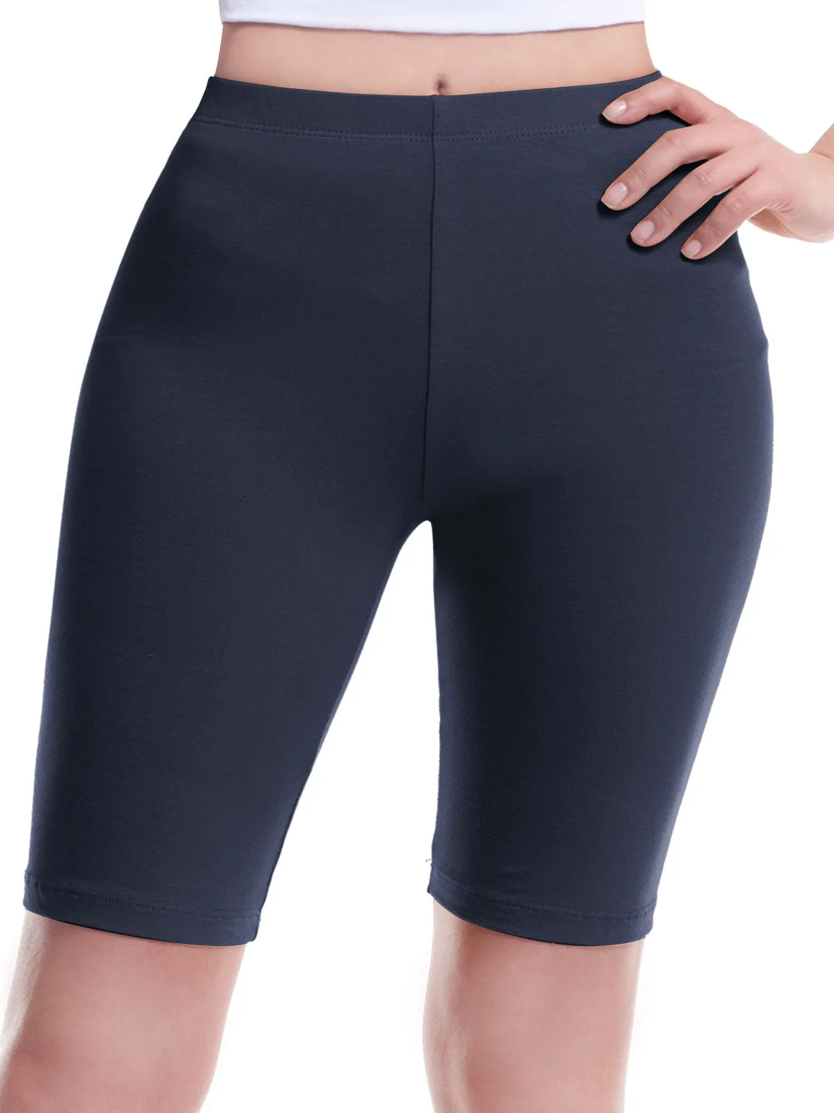 Basic High Waisted Active Yoga Soft Biker Shorts2