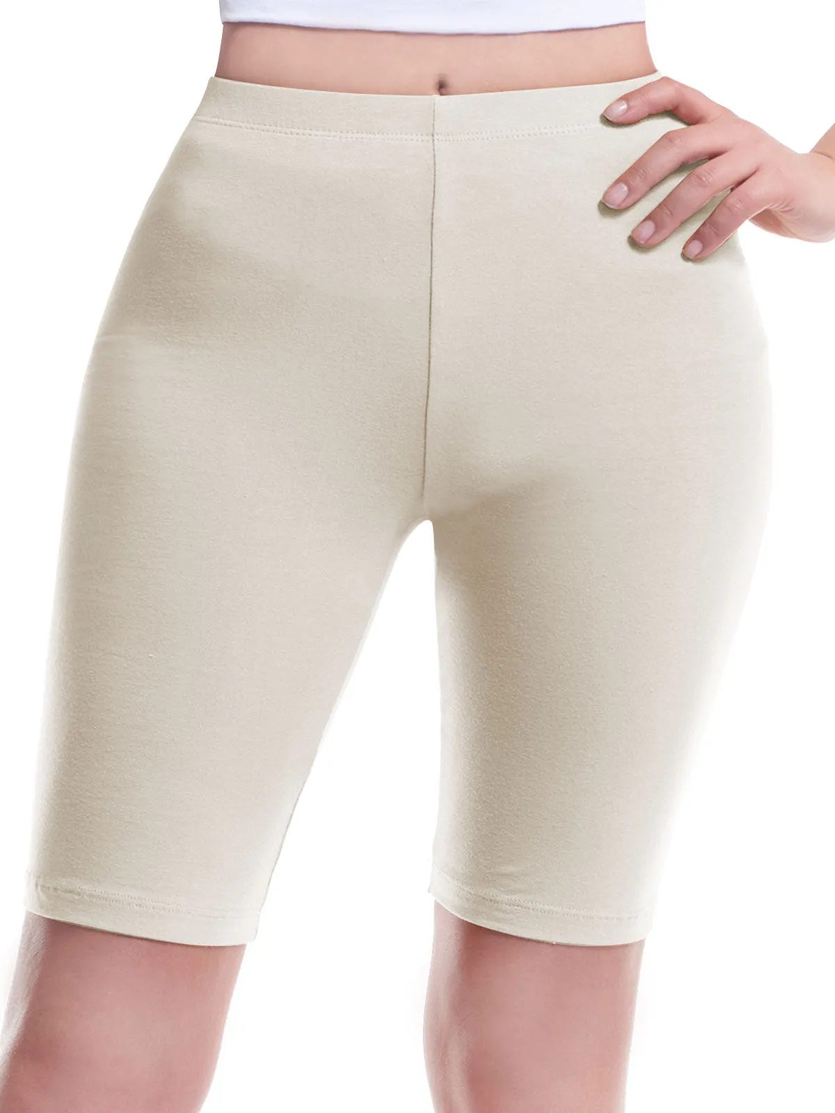 Basic High Waisted Active Yoga Soft Biker Shorts2