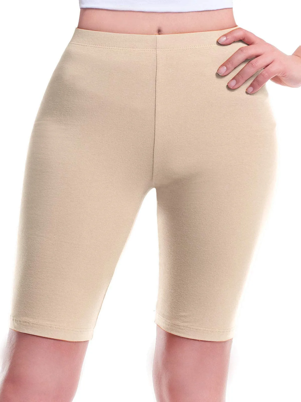 Basic High Waisted Active Yoga Soft Biker Shorts2