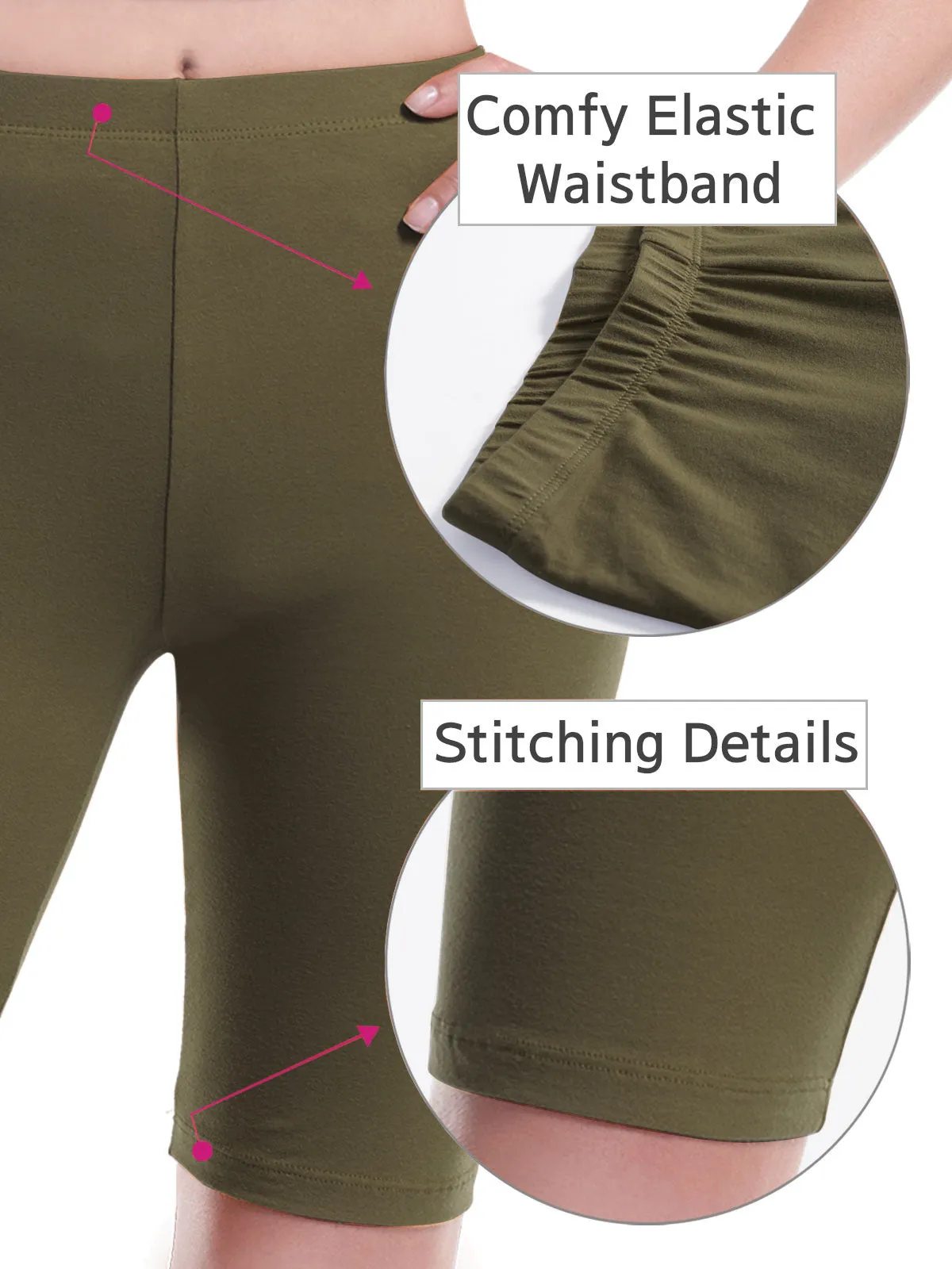 Basic High Waisted Active Yoga Soft Biker Shorts2
