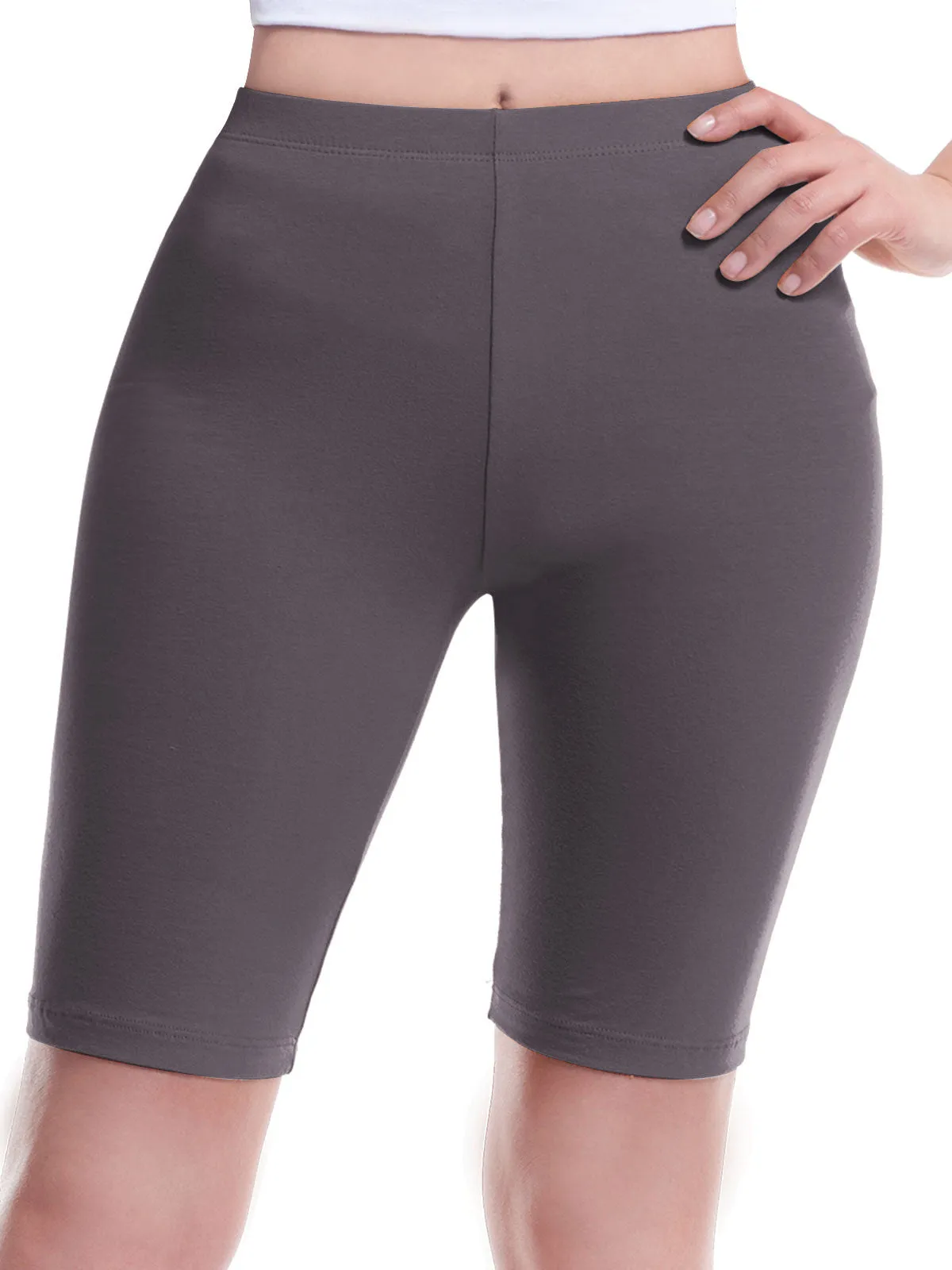 Basic High Waisted Active Yoga Soft Biker Shorts2