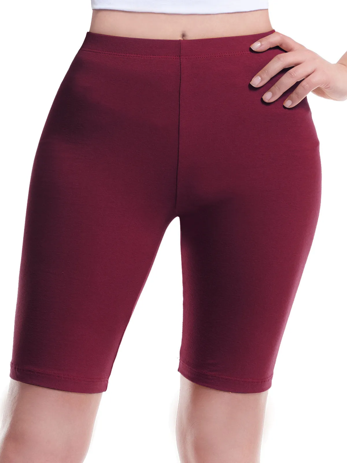 Basic High Waisted Active Yoga Soft Biker Shorts2