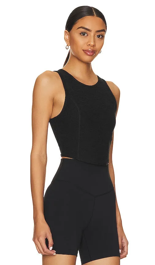 Beyond Yoga Spacedye Motivate Cropped Tank in Black
