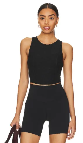 Beyond Yoga Spacedye Motivate Cropped Tank in Black