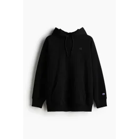 Black Oversized Logo Hoodie