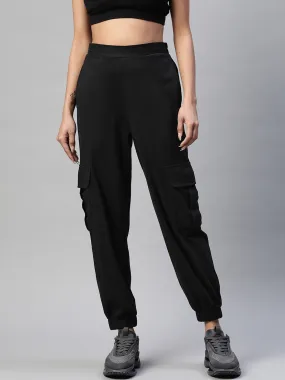 Black Solid Joggers