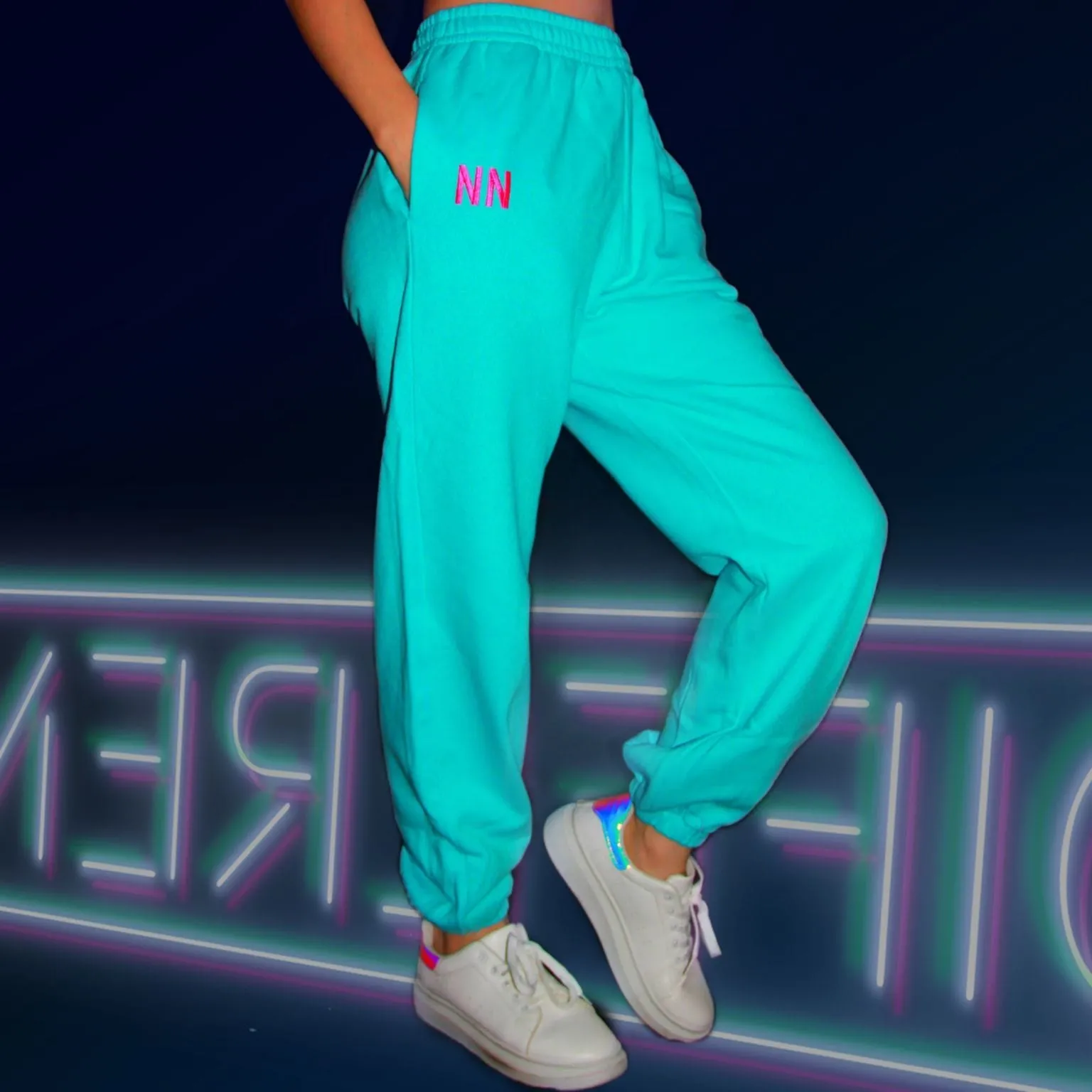 Blue Neon Jogger Naughties Sweat Pants