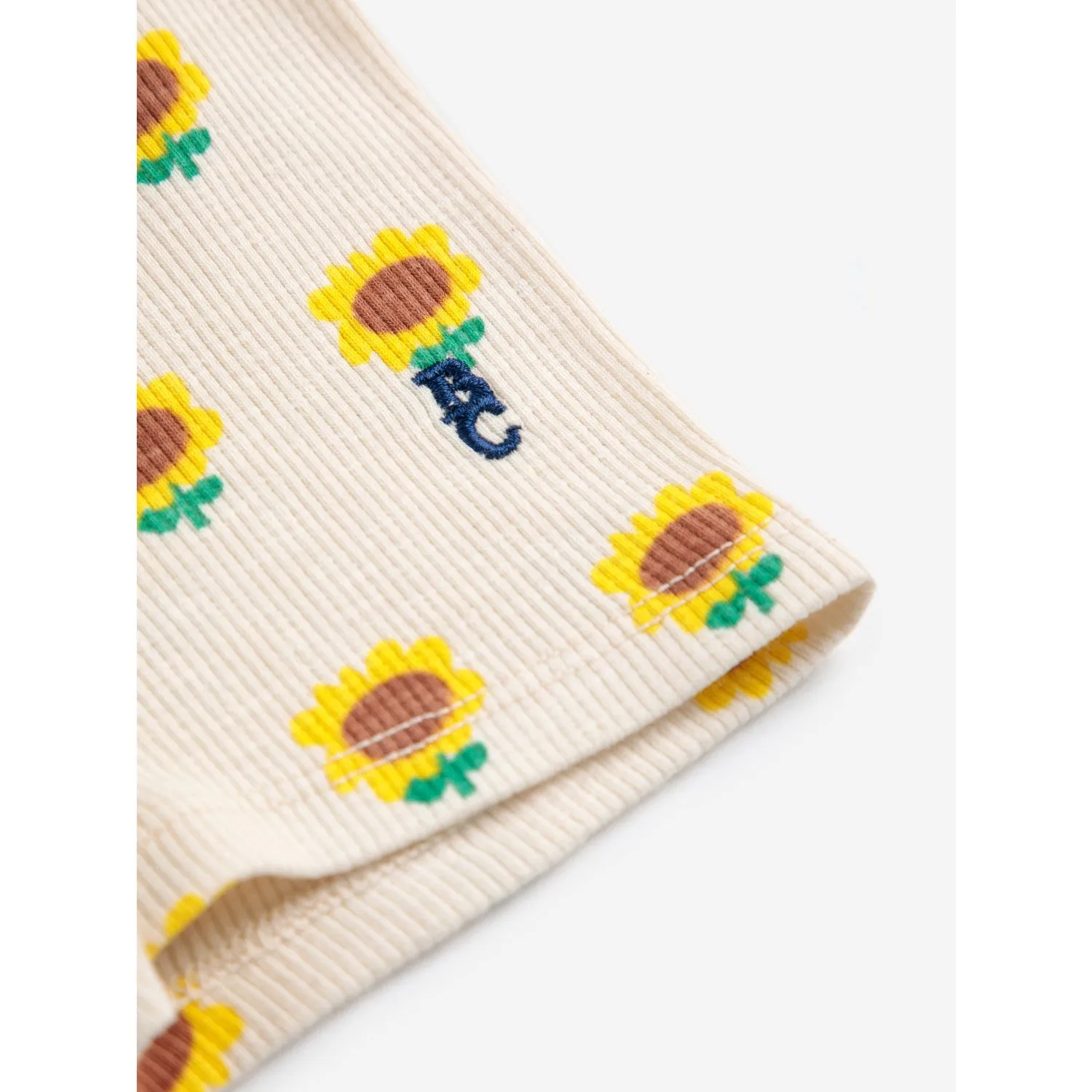 Bobo Choses Beige Sunflower All Over Short Leggings