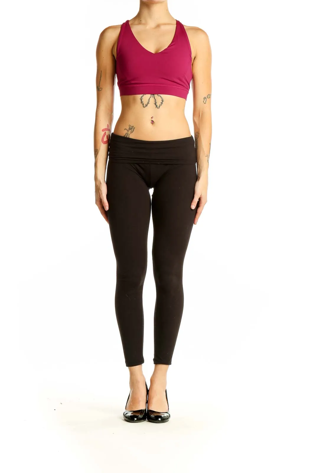 Burgundy Racerback Sports Bra