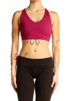 Burgundy Racerback Sports Bra