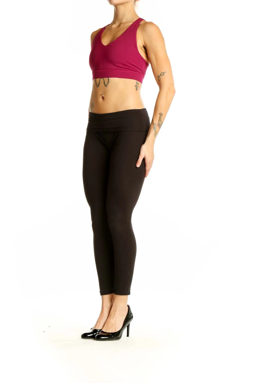 Burgundy Racerback Sports Bra