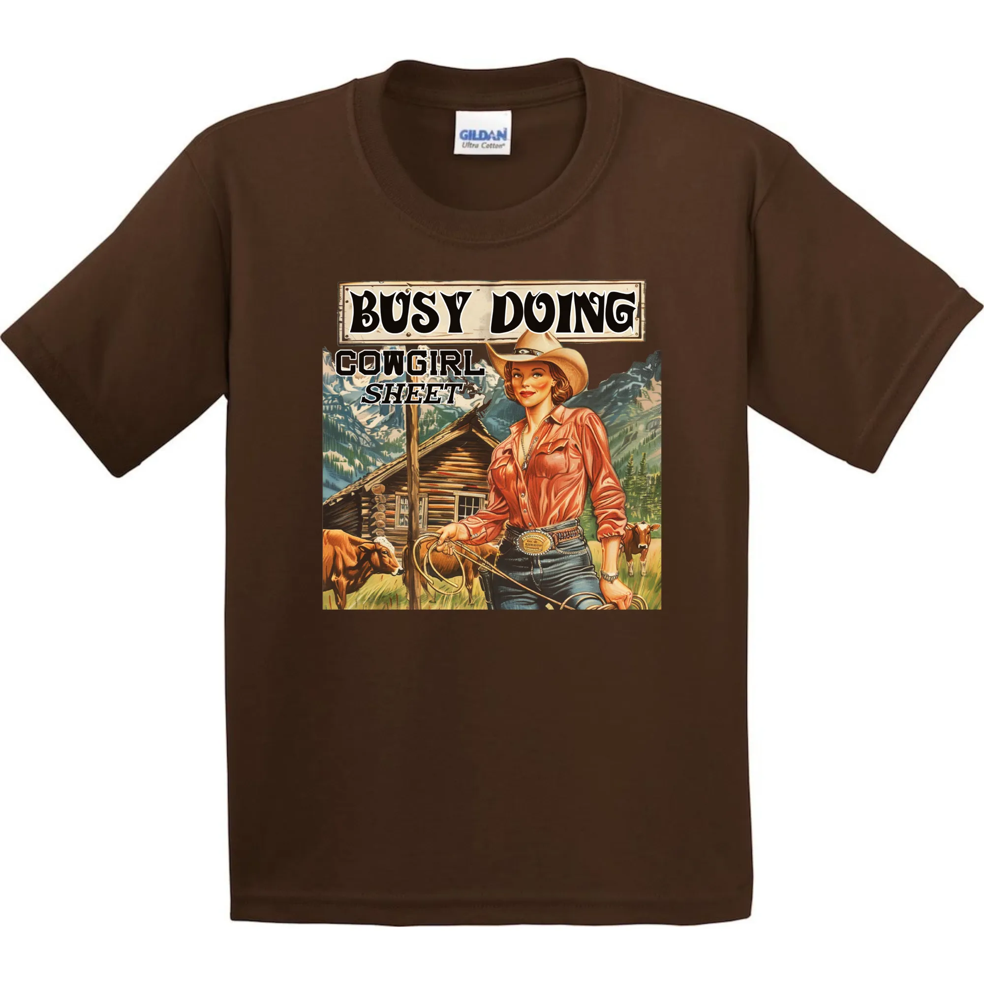 Busy Doing Cowgirl Shit T-Shirt - Unisex Youth & Adult Sizes