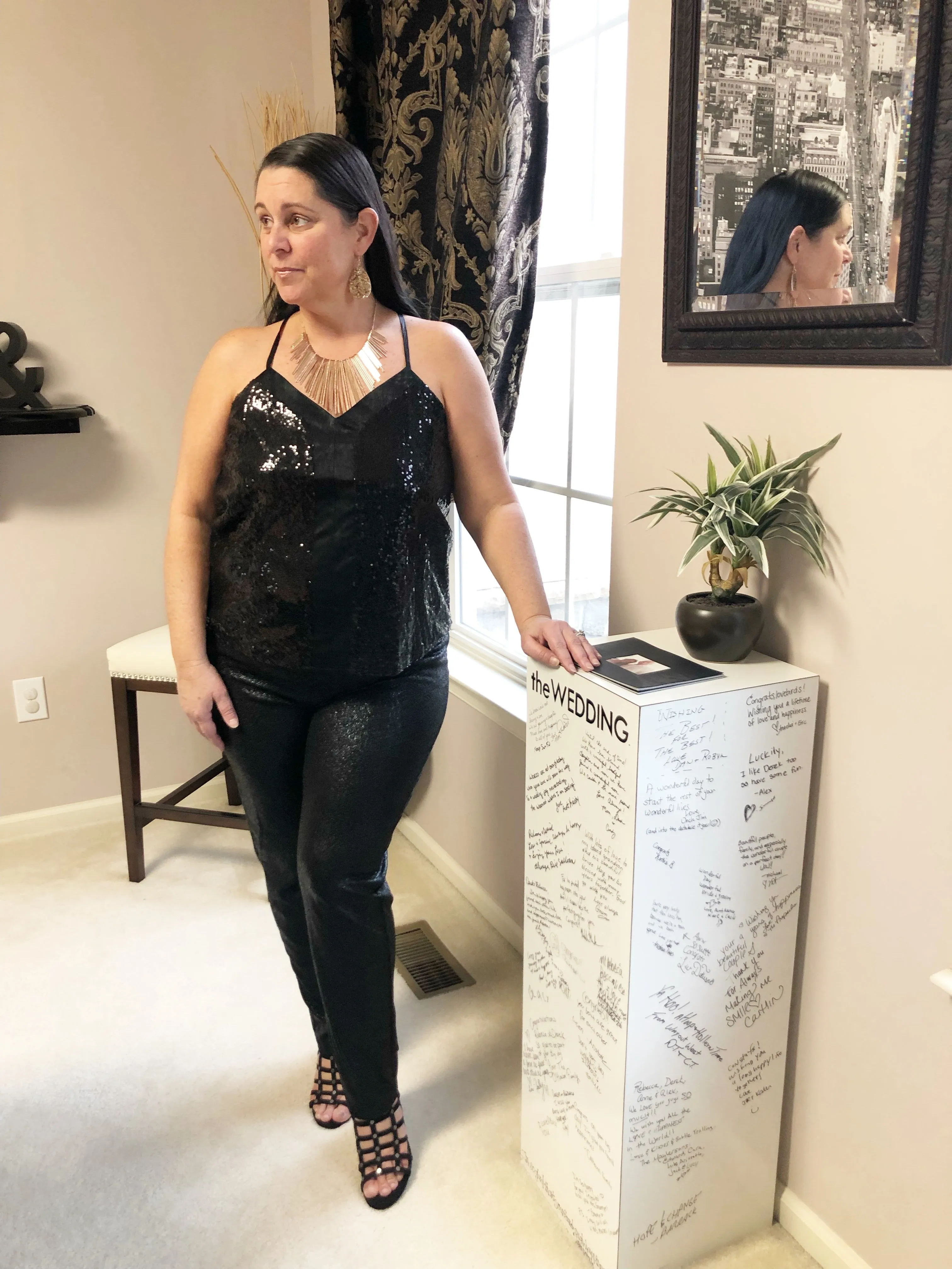 Casual Elegance Black Fancy Pants