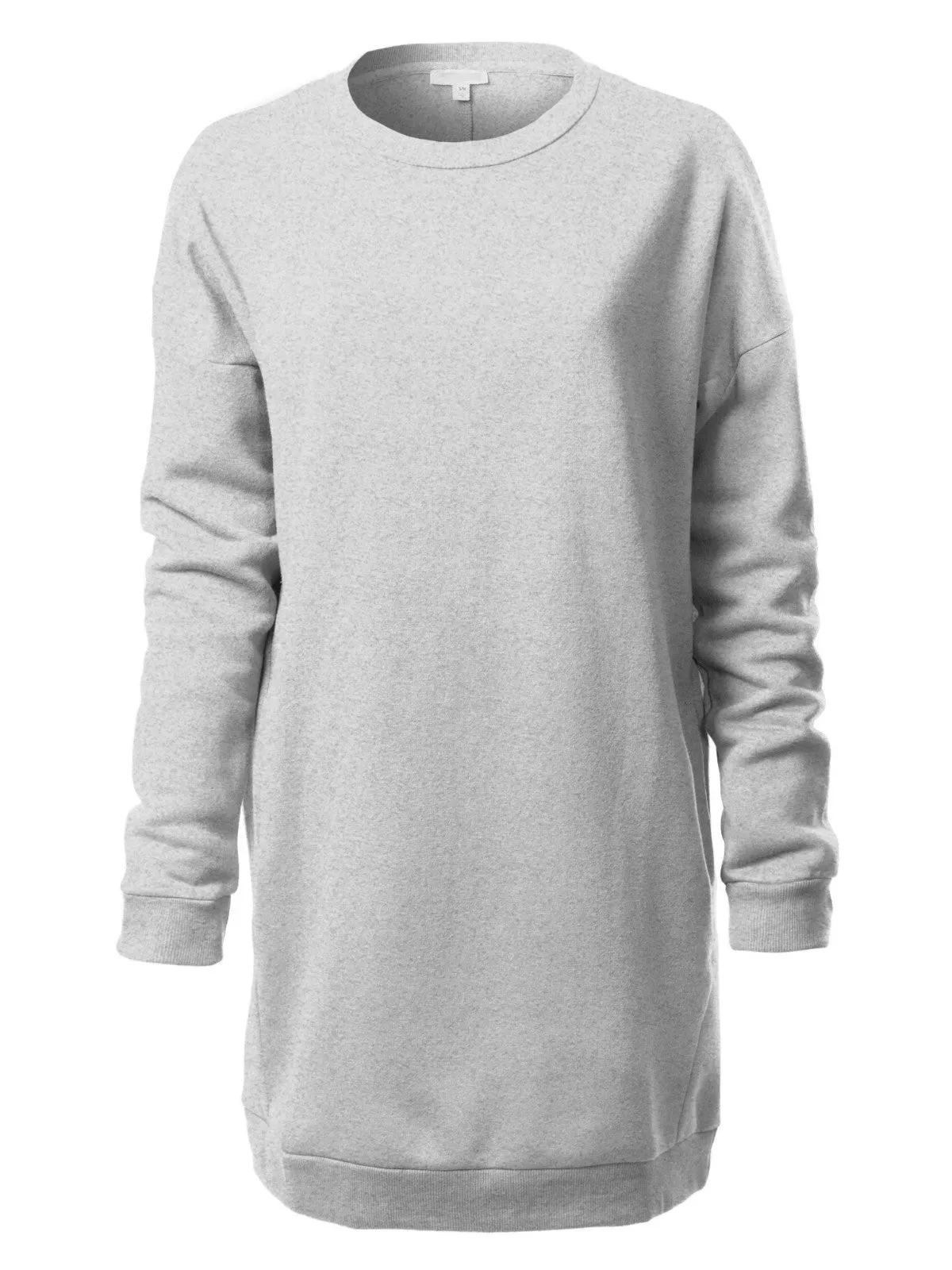 Casual Oversized Loose Fit Crewneck Long Sleeve Fleece Pullover Sweatshirts Tunic S~3X