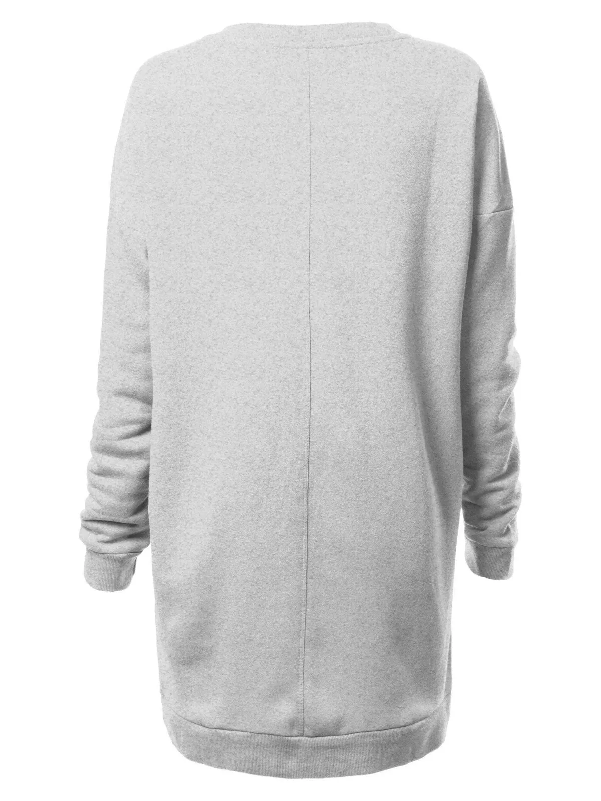 Casual Oversized Loose Fit Crewneck Long Sleeve Fleece Pullover Sweatshirts Tunic S~3X