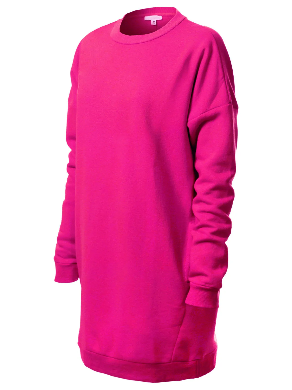Casual Oversized Loose Fit Crewneck Long Sleeve Fleece Pullover Sweatshirts Tunic S~3X