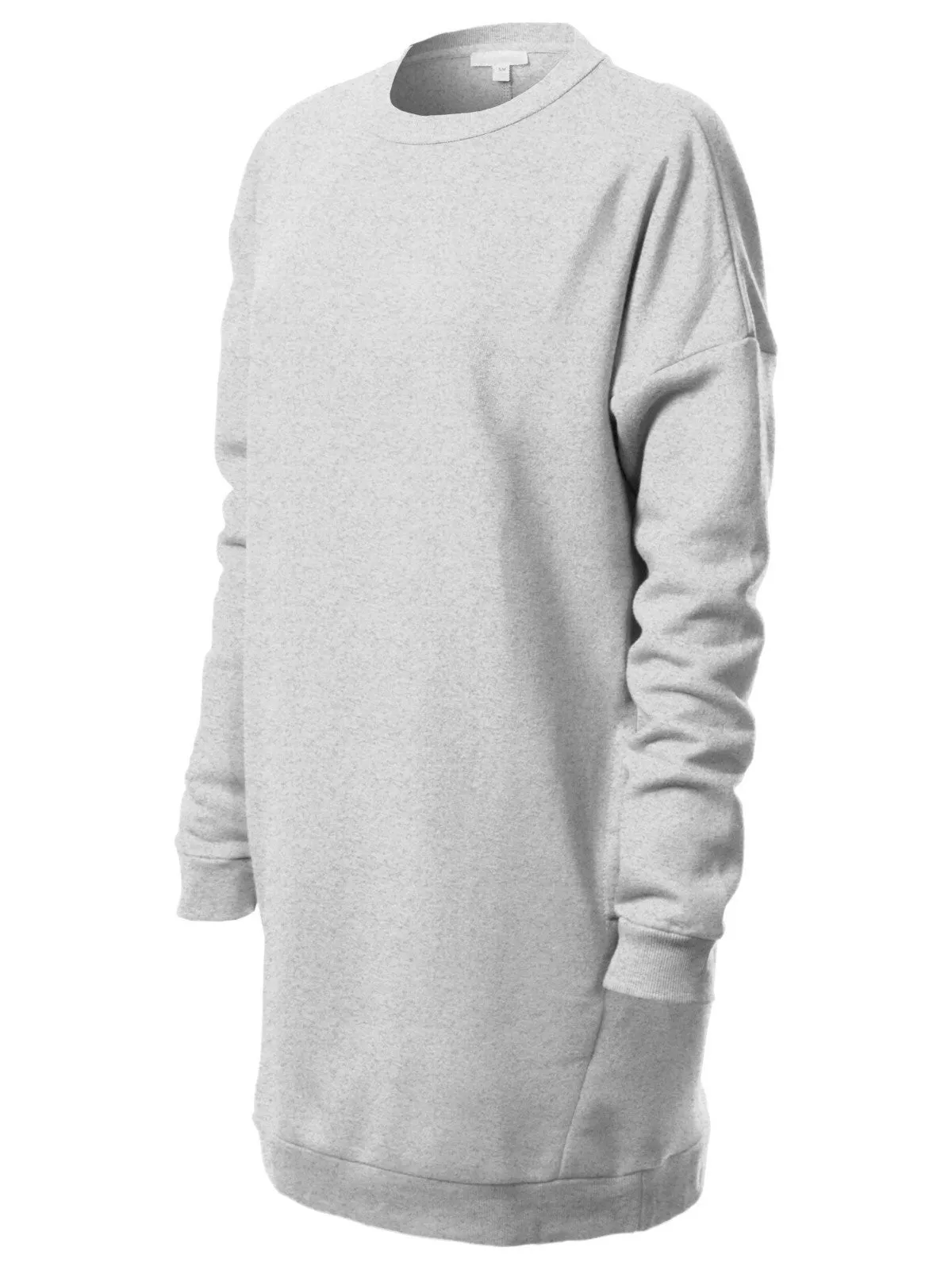 Casual Oversized Loose Fit Crewneck Long Sleeve Fleece Pullover Sweatshirts Tunic S~3X