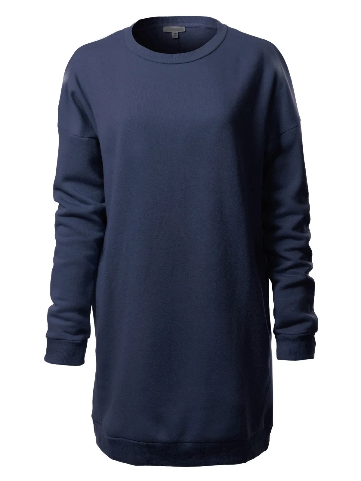 Casual Oversized Loose Fit Crewneck Long Sleeve Fleece Pullover Sweatshirts Tunic S~3X