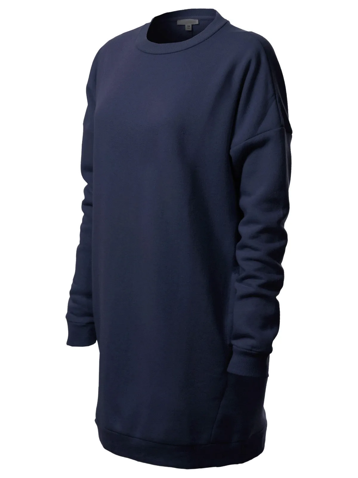 Casual Oversized Loose Fit Crewneck Long Sleeve Fleece Pullover Sweatshirts Tunic S~3X