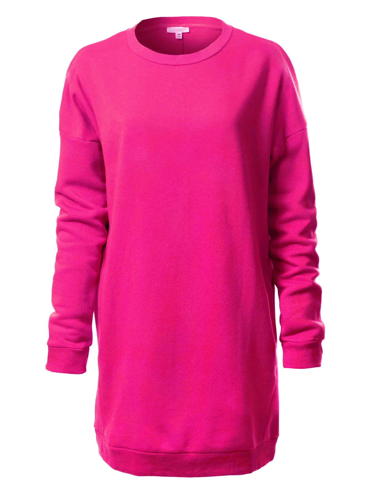 Casual Oversized Loose Fit Crewneck Long Sleeve Fleece Pullover Sweatshirts Tunic S~3X