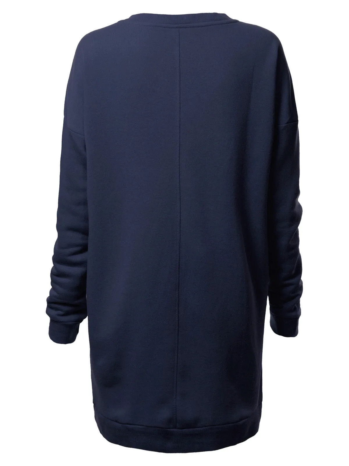 Casual Oversized Loose Fit Crewneck Long Sleeve Fleece Pullover Sweatshirts Tunic S~3X