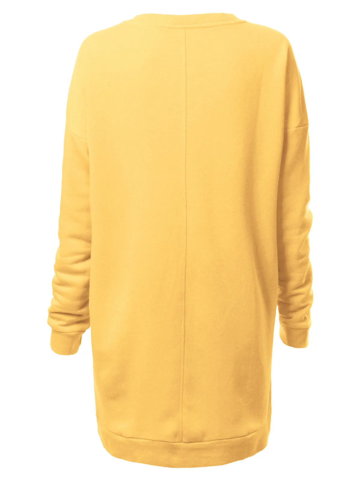 Casual Oversized Loose Fit Crewneck Long Sleeve Fleece Pullover Sweatshirts Tunic S~3X