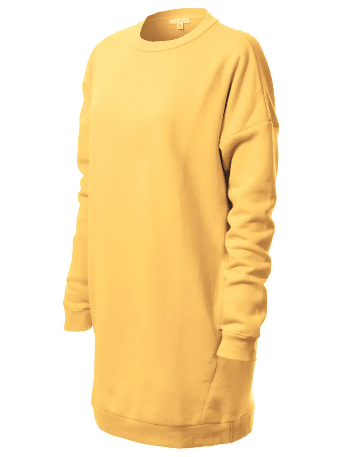 Casual Oversized Loose Fit Crewneck Long Sleeve Fleece Pullover Sweatshirts Tunic S~3X