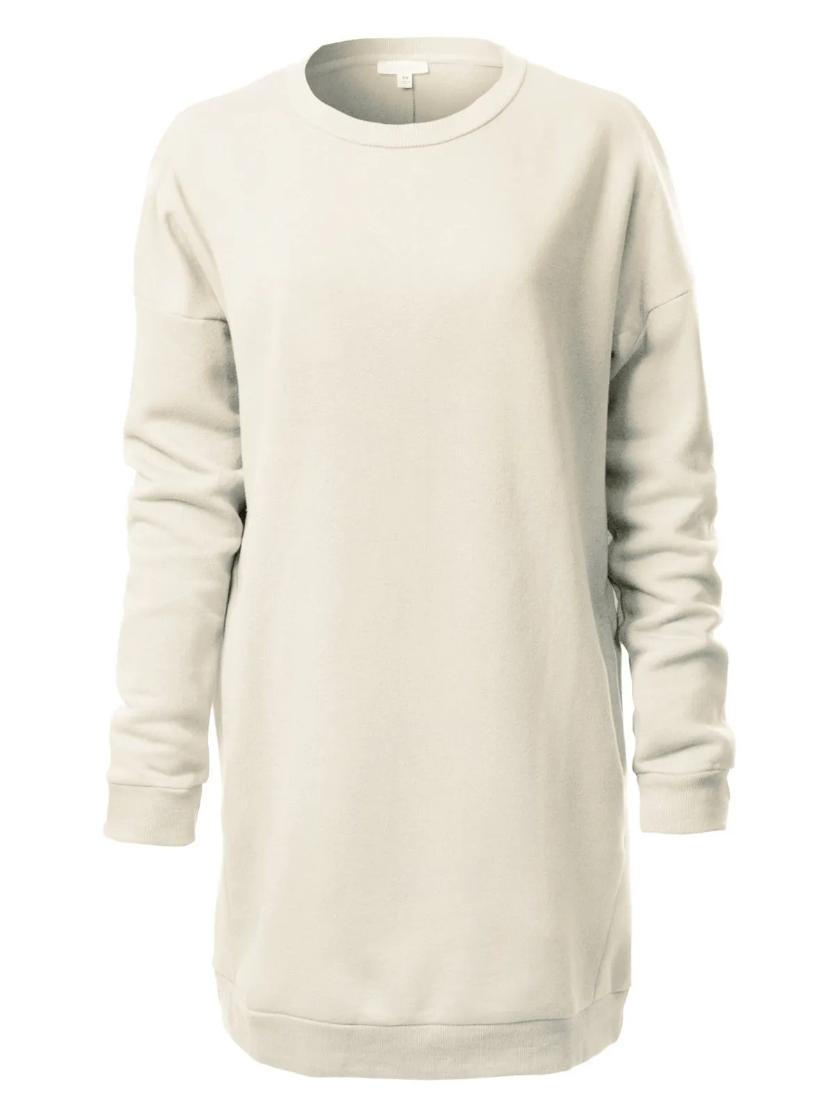 Casual Oversized Loose Fit Crewneck Long Sleeve Fleece Pullover Sweatshirts Tunic S~3X