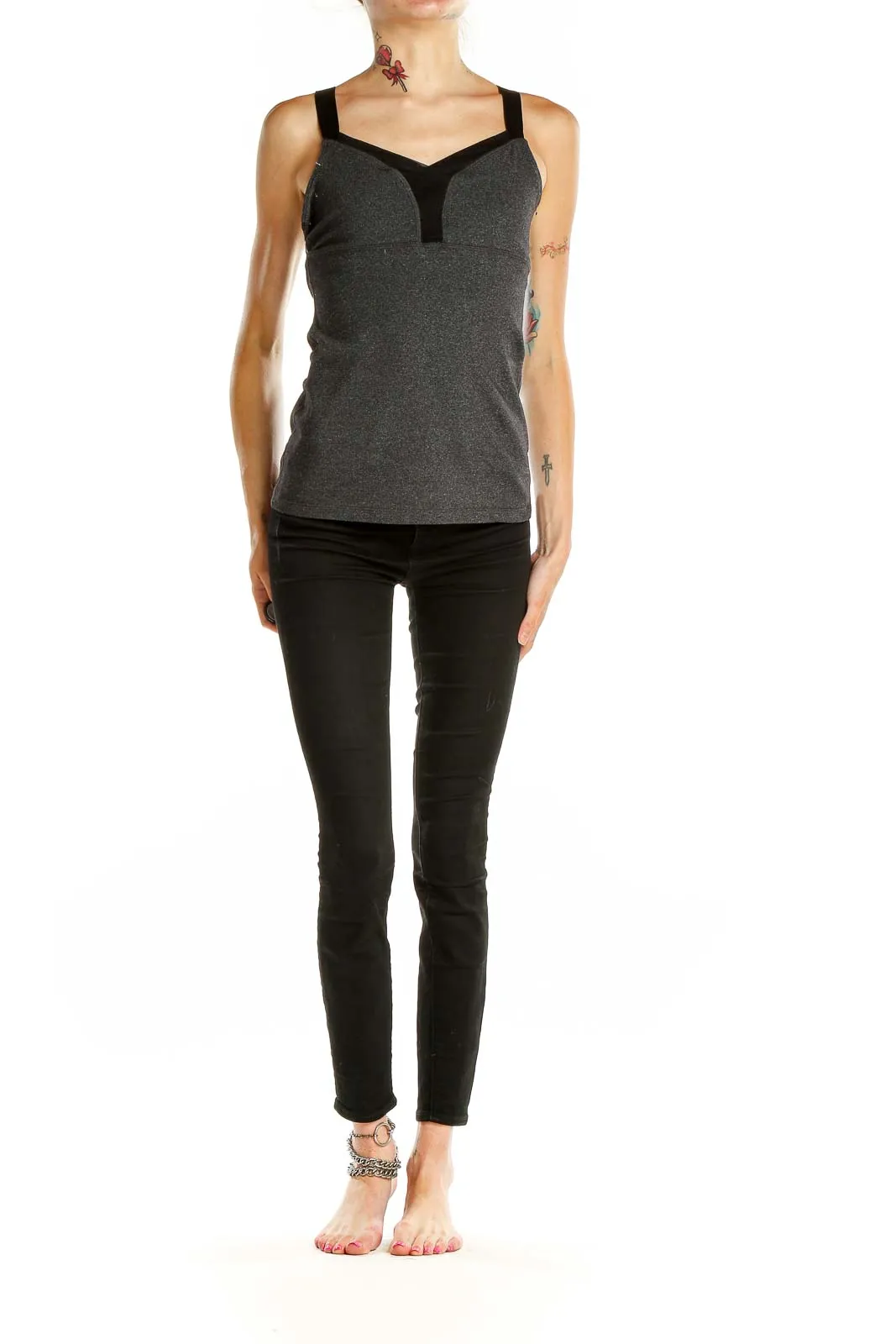 Charcoal Gray Athletic Tank Top