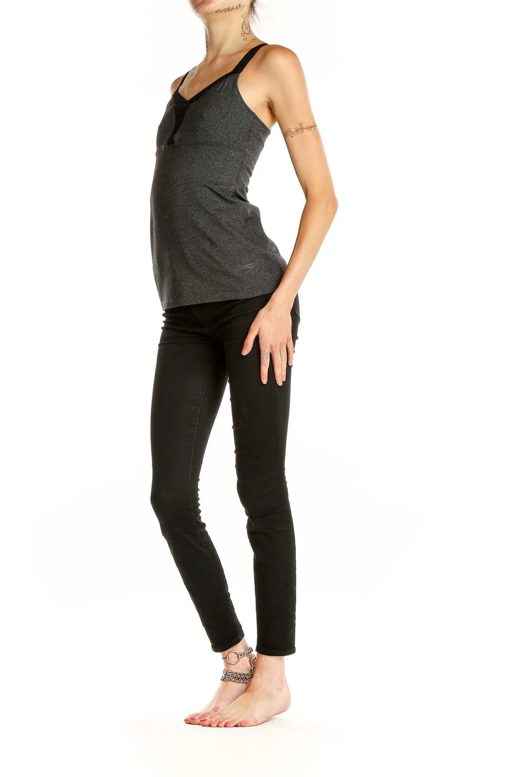 Charcoal Gray Athletic Tank Top