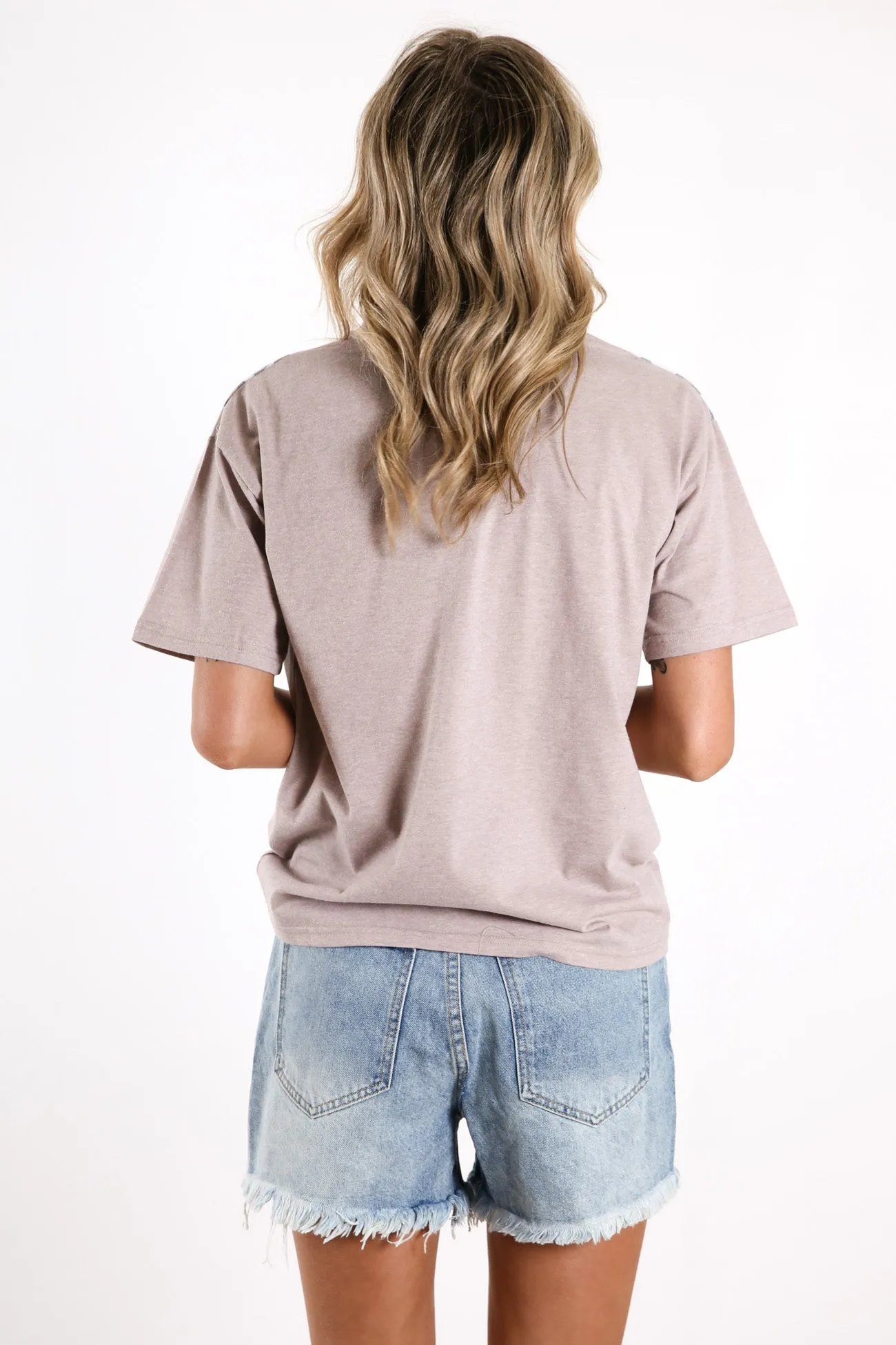 Cheetah Chevron Tee Tan