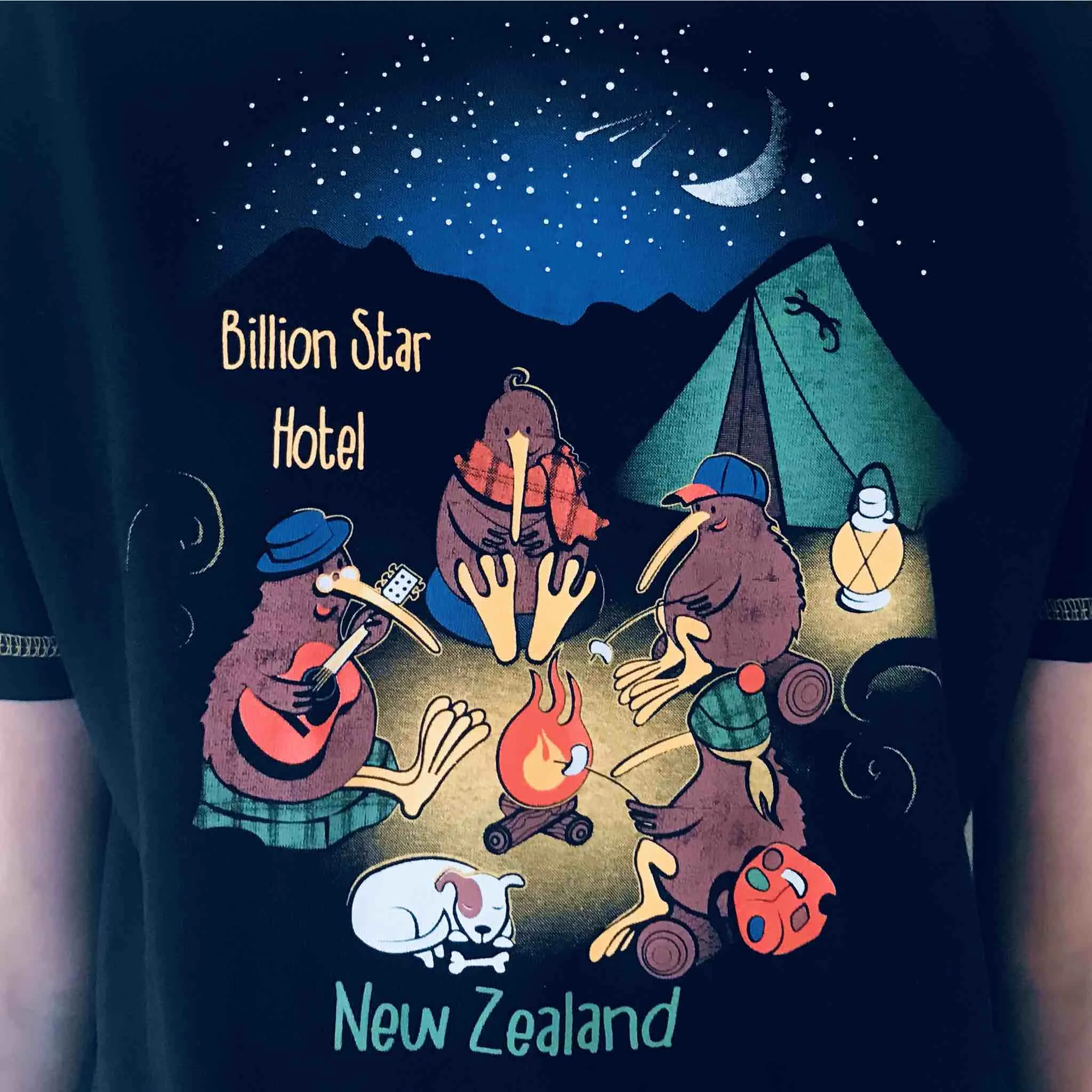 Childrens New Zealand T Shirt - Billion Star Hotel
